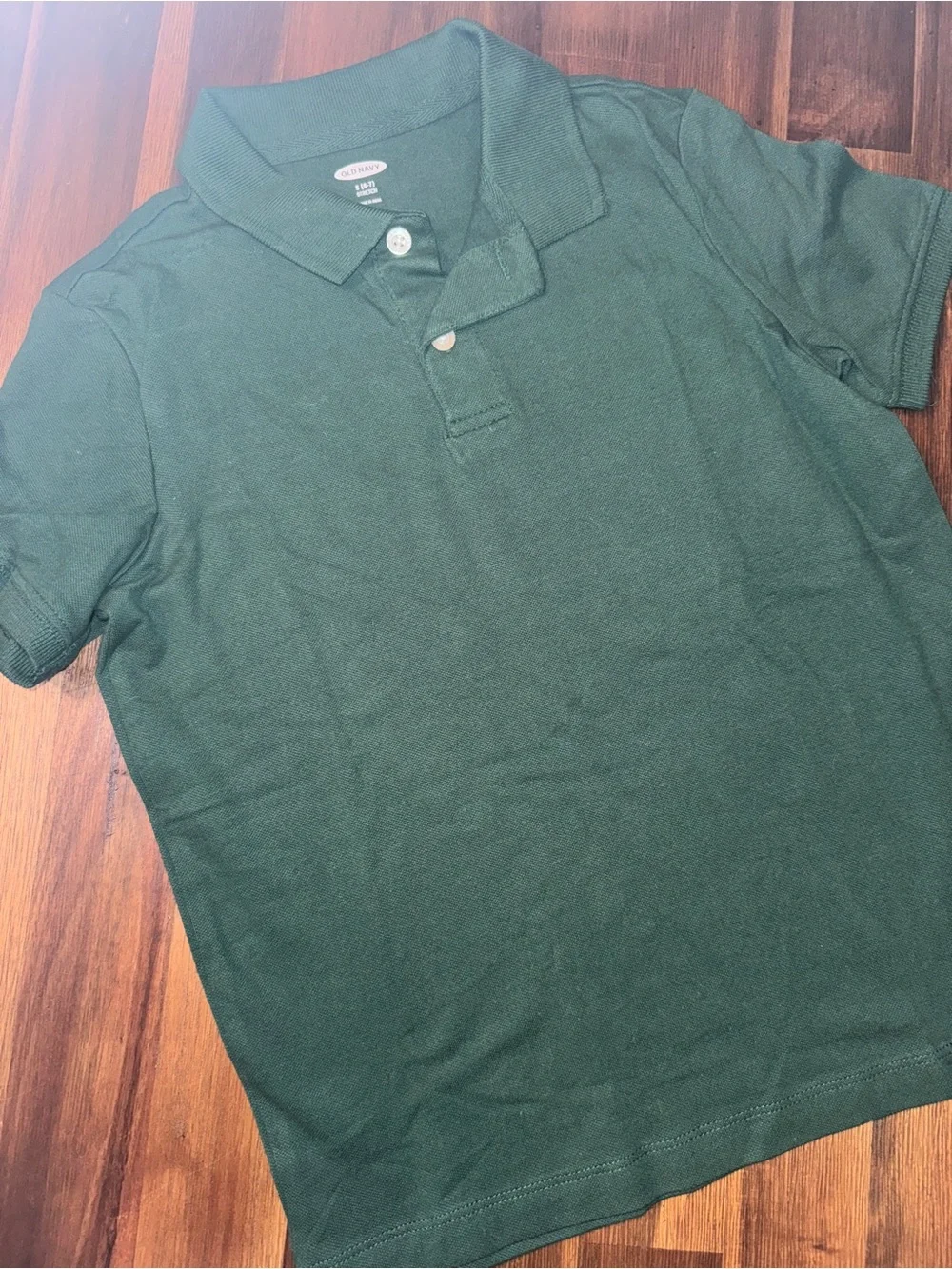 NWT - UNISEX Old Navy Uniform Polo Shirt – Girls Size 6-7 Hunter Green Unisex